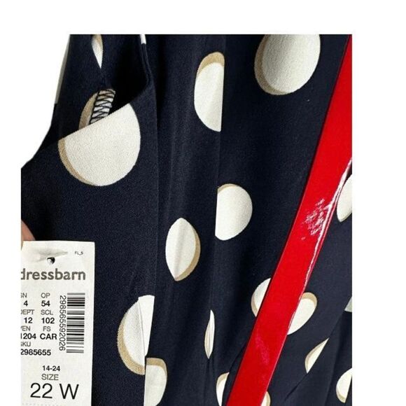 Dressbarn Polka Dot Dress with Belt nwt size 22W - Picture 7 of 8